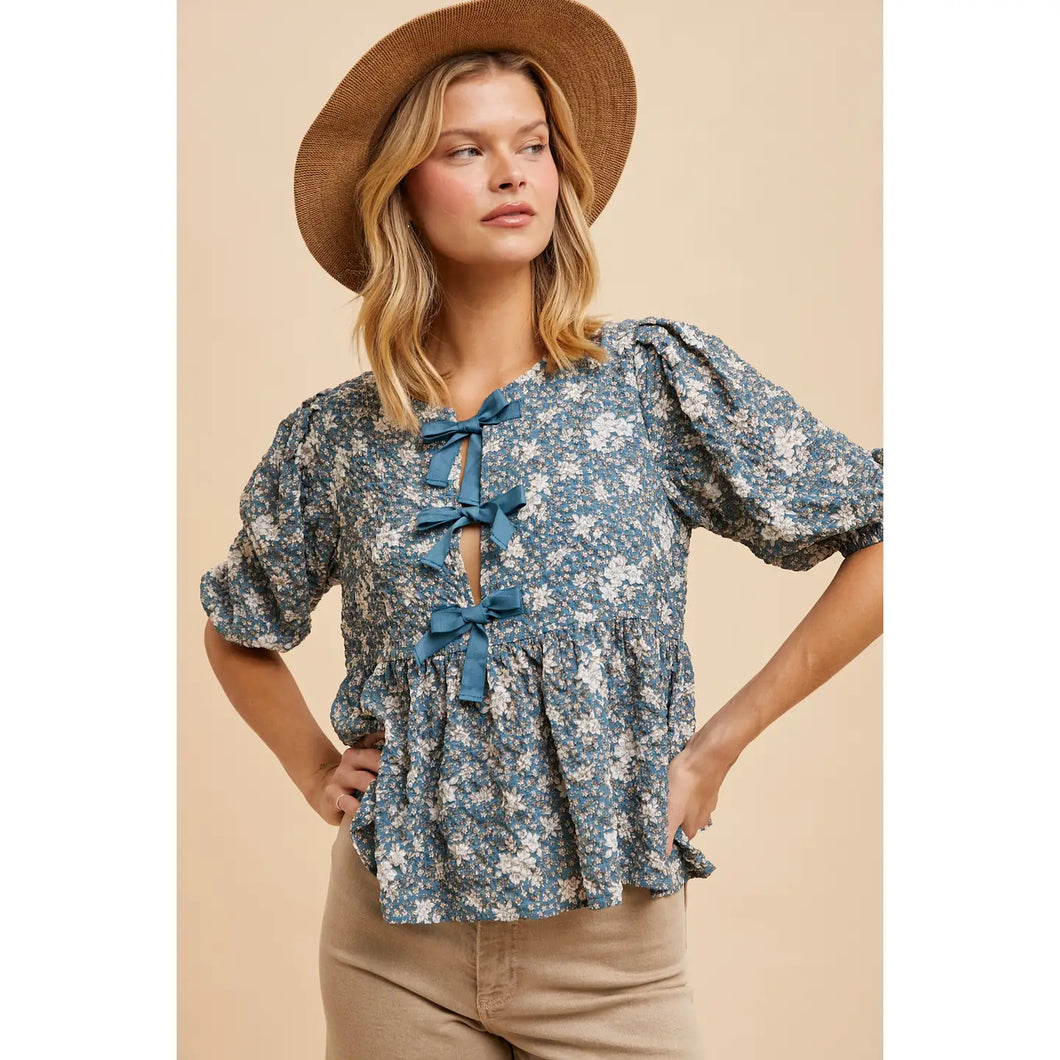 Bows & Blossoms Floral Top