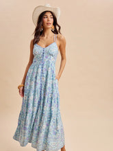 Load image into Gallery viewer, Blue Iris Floral Maxi Dress
