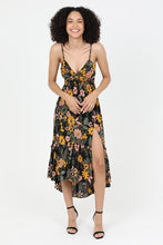 Load image into Gallery viewer, Fields Of Gold Floral Midi Dress
