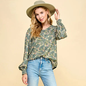 Serene Meadow Floral Top