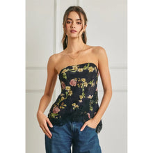 Load image into Gallery viewer, Evening Petals Floral Lace Tube Top

