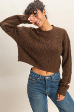 Load image into Gallery viewer, Classic Stitch Cable Knit Sweater
