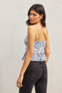 Through The Garden Peplum Top