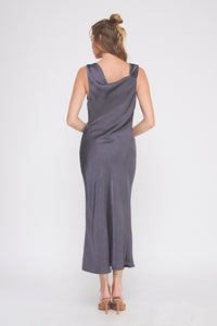 Twilight Cowl Neck Midi Slip Dress