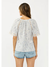 Load image into Gallery viewer, Capri Coast Lace Trim Top
