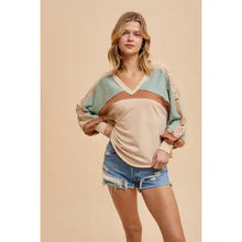 Load image into Gallery viewer, Desert Days Colorblock Lace Top
