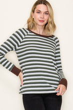 Load image into Gallery viewer, Olive You Striped Knit Top
