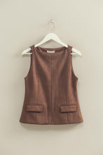 Load image into Gallery viewer, Sienna Sleeveless Suede Top
