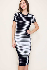 Everything You Need Striped Midi Dress