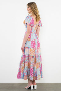 Spring Fling Colorful Tiered Maxi Dress