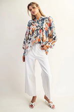 Load image into Gallery viewer, Sapphire Bloom Floral Blouse
