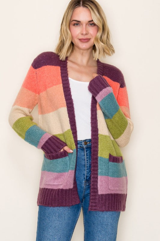 Sunrise Sunset Striped Cardigan