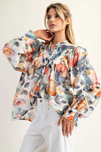 Load image into Gallery viewer, Sapphire Bloom Floral Blouse
