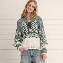 Load image into Gallery viewer, Aspen Getaway Puff Sleeve Sweater
