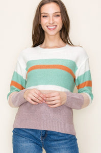 Happy Times Color Block Sweater