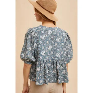 Bows & Blossoms Floral Top