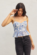 Load image into Gallery viewer, Through The Garden Peplum Top
