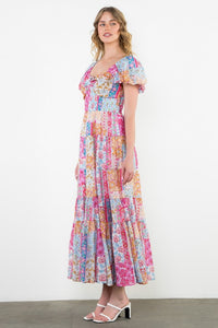 Spring Fling Colorful Tiered Maxi Dress