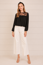 Load image into Gallery viewer, Nightfall Lace Chiffon Blouse
