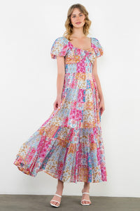 Spring Fling Colorful Tiered Maxi Dress