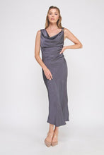 Load image into Gallery viewer, Twilight Cowl Neck Midi Slip Dress
