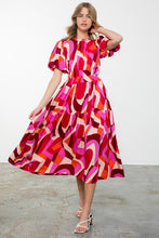 Load image into Gallery viewer, Bold And Beautiful Puff Sleeve Maxi Dress
