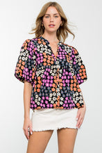 Load image into Gallery viewer, Flower Power Puff Sleeve Top
