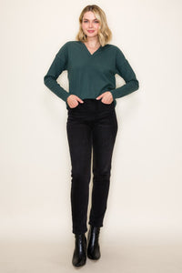 Coziest Ever V-Neck Pullover Top