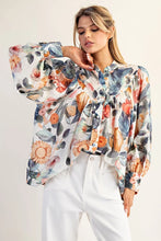Load image into Gallery viewer, Sapphire Bloom Floral Blouse
