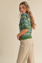 Load image into Gallery viewer, Pretty As A Peacock Short Sleeve Sweater
