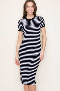 Everything You Need Striped Midi Dress
