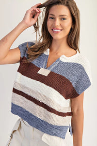 Coffee Chat Striped Sweater