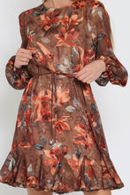 Load image into Gallery viewer, Happy Harvest Floral Mini Dress
