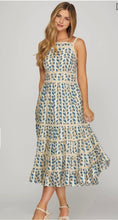 Load image into Gallery viewer, Twirl In The Sun Crochet Trim Midi Dress
