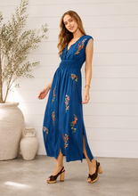 Load image into Gallery viewer, Venetian Bloom Embroidered Maxi Dress
