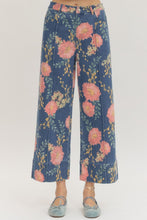 Load image into Gallery viewer, Dahlia Floral Wide Leg Denim Pants
