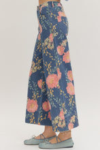 Load image into Gallery viewer, Dahlia Floral Wide Leg Denim Pants
