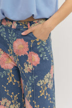 Load image into Gallery viewer, Dahlia Floral Wide Leg Denim Pants
