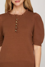 Load image into Gallery viewer, Willow Grace Ruffled Neck Sweater
