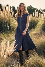 Load image into Gallery viewer, Celestial Delight Zip Front Midi Dress

