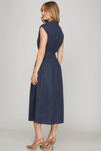 Load image into Gallery viewer, Celestial Delight Zip Front Midi Dress
