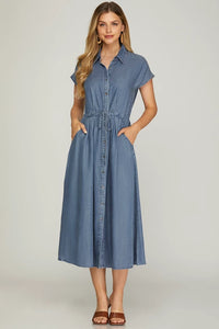 Daybreak Collared Denim Dress