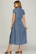 Load image into Gallery viewer, Daybreak Collared Denim Dress

