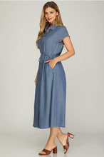 Load image into Gallery viewer, Daybreak Collared Denim Dress
