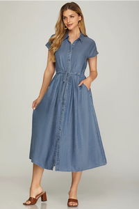 Daybreak Collared Denim Dress