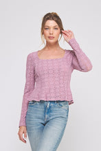 Load image into Gallery viewer, Sand Dollar Lace Peplum Top
