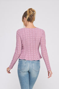 Sand Dollar Lace Peplum Top