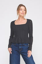 Load image into Gallery viewer, Sand Dollar Lace Peplum Top
