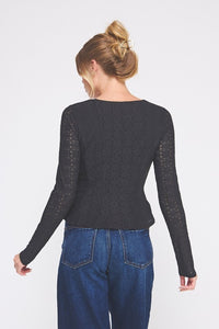 Sand Dollar Lace Peplum Top