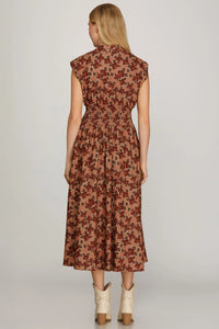 Vineyard Stroll Zip Front Dress